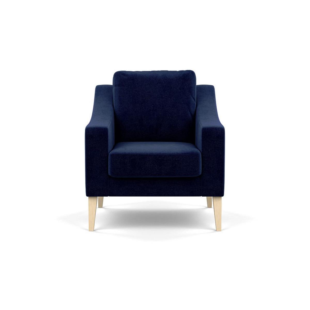 Heal's Richmond Armchair Smart Luxe Velvet Midnight Natural Ash Feet – image 2