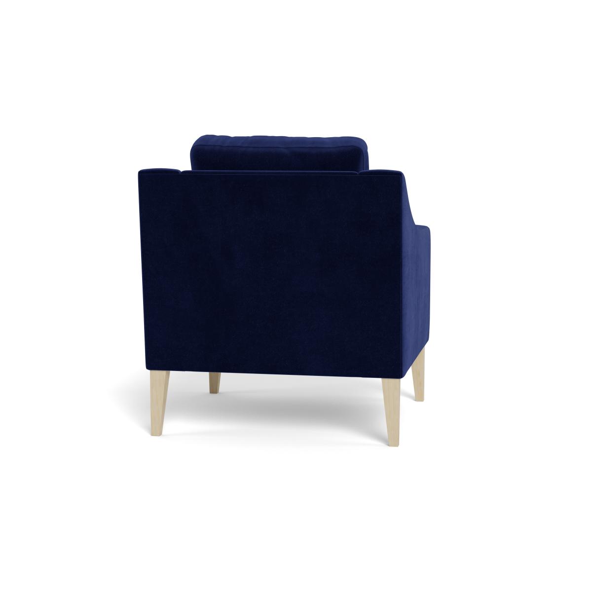 Heal's Richmond Armchair Smart Luxe Velvet Midnight Natural Ash Feet – image 6