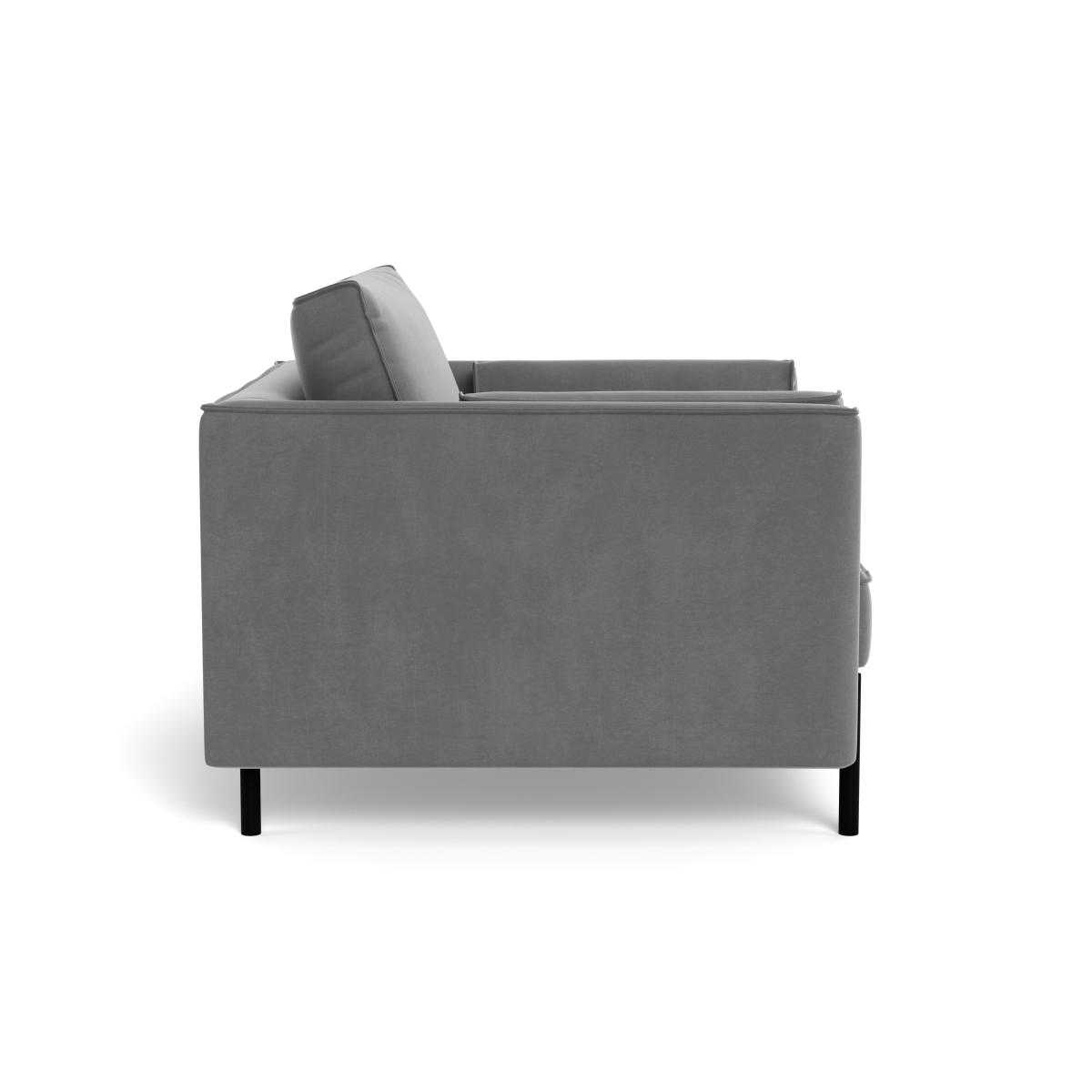 Heal's Tortona Armchair Smart Velvet Mercury Black Feet – image 4