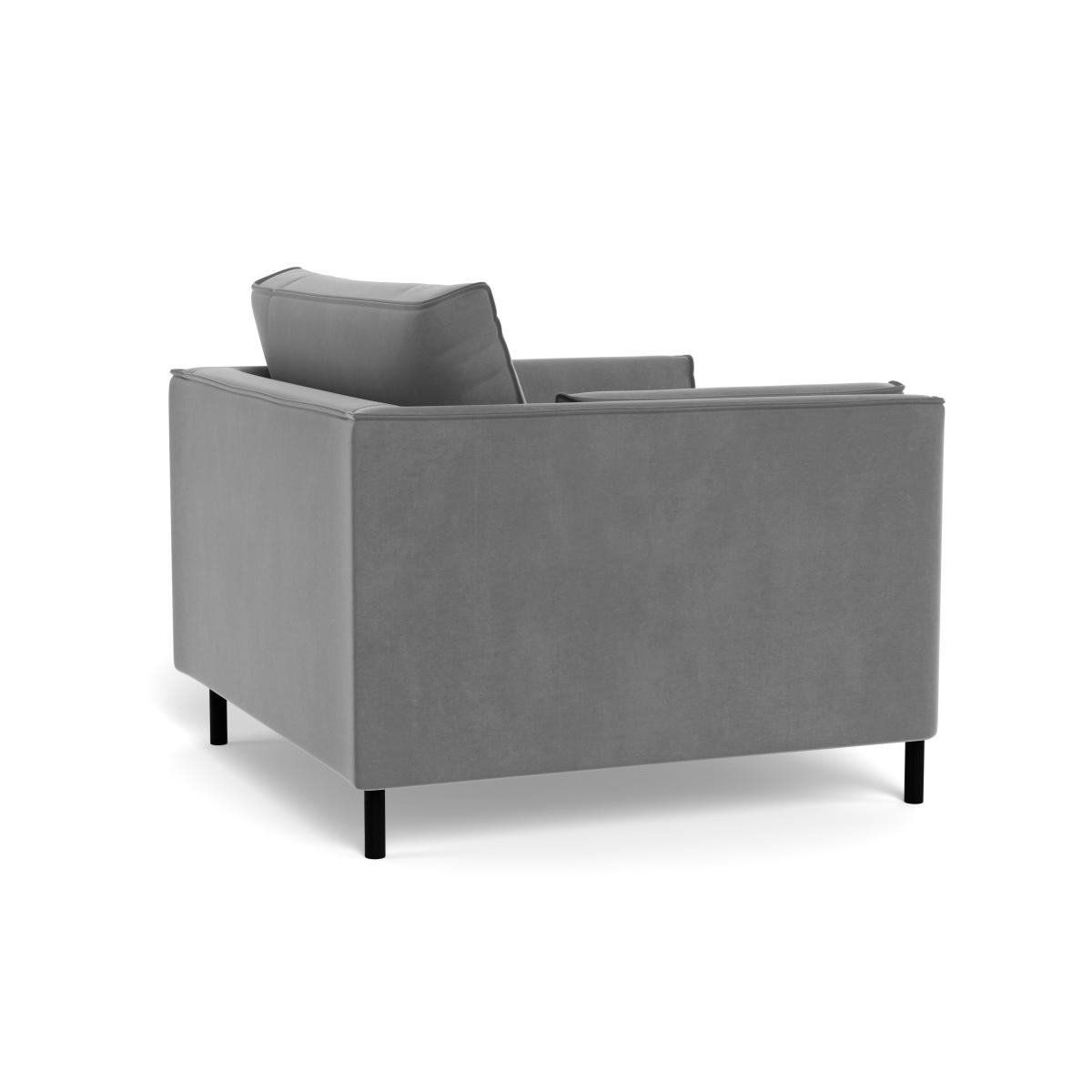 Heal's Tortona Armchair Smart Velvet Mercury Black Feet – image 5