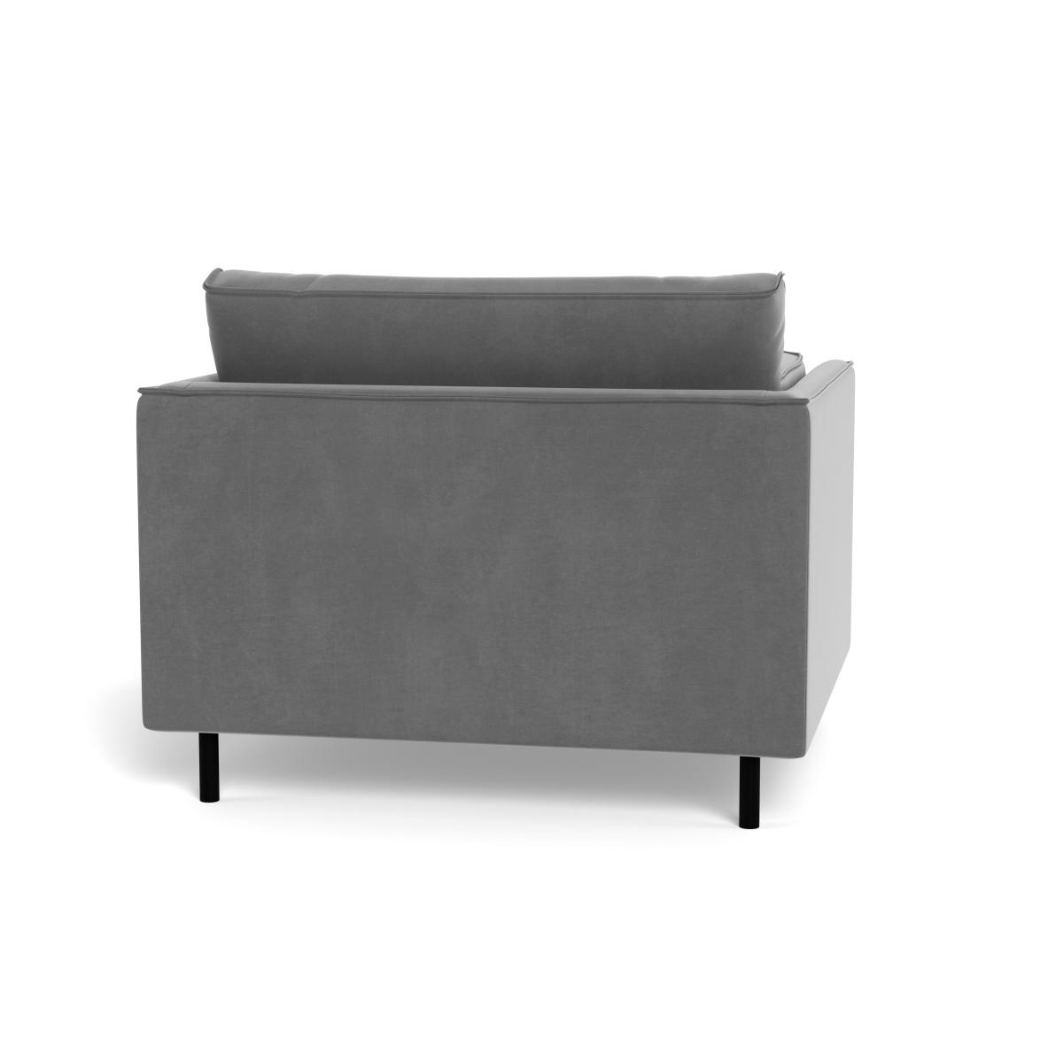 Heal's Tortona Armchair Smart Velvet Mercury Black Feet – image 6