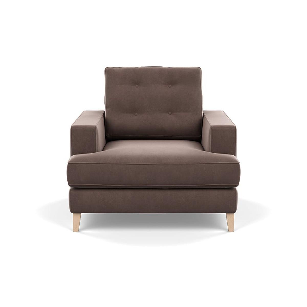 Heal's Mistral Armchair Smart Velvet Mouse Natural Feet – image 2