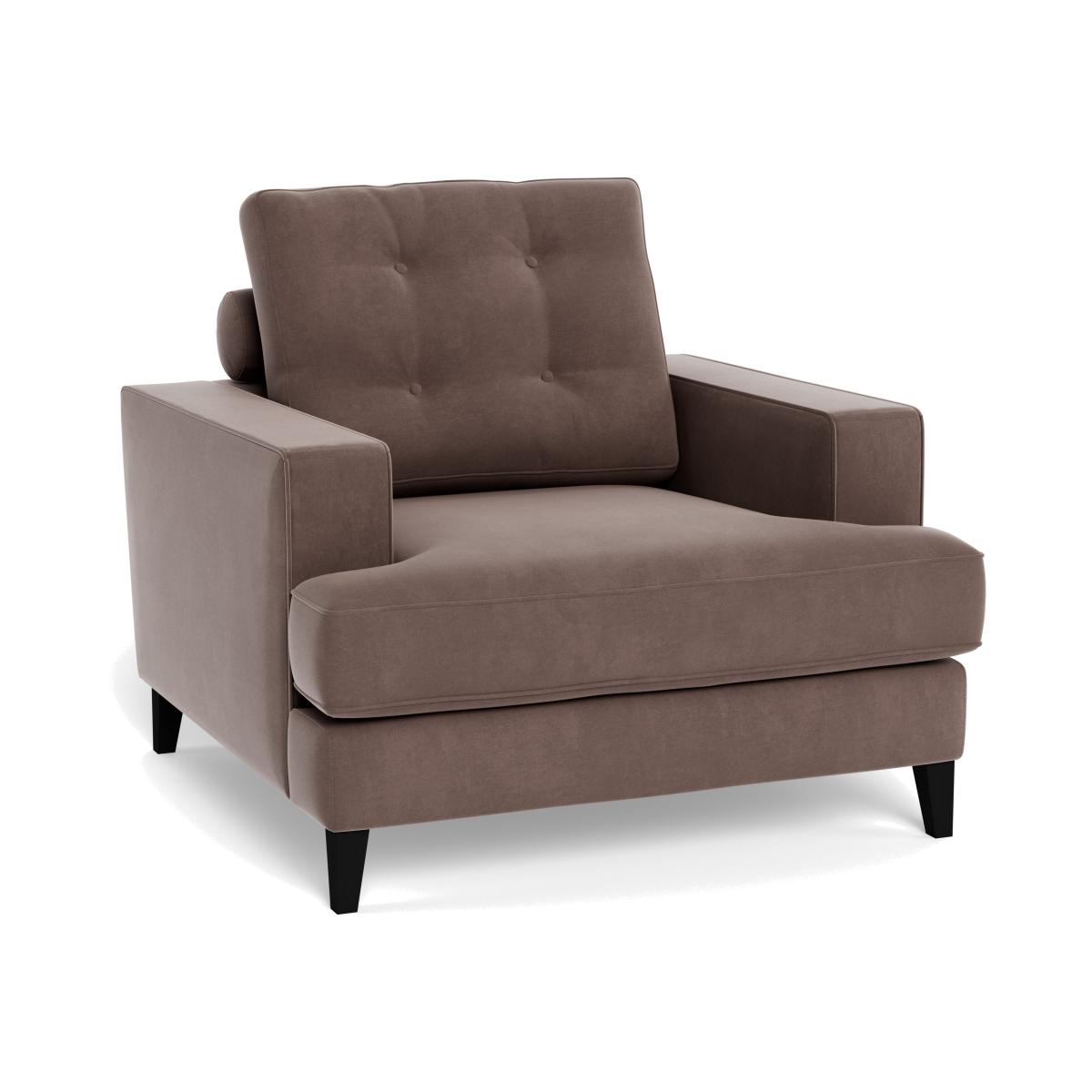 Heal's Mistral Armchair Smart Velvet Mouse Natural Feet – image 1