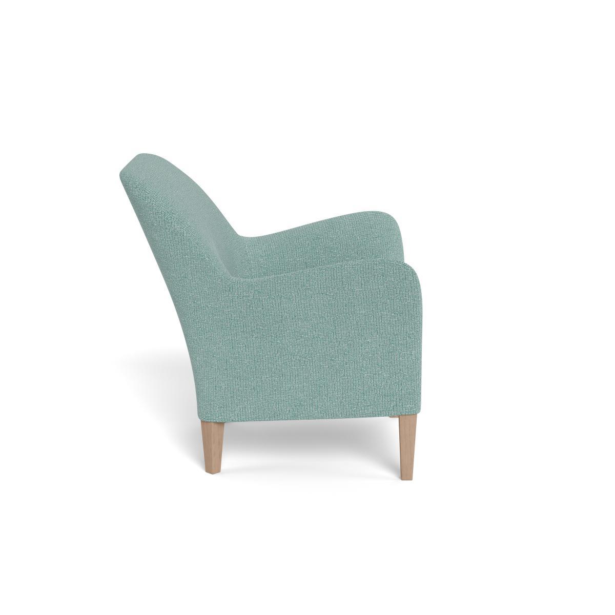 Heal's Wallis Armchair Tejo Recycled Teal Black Feet - Heal's UK Furniture – image 3