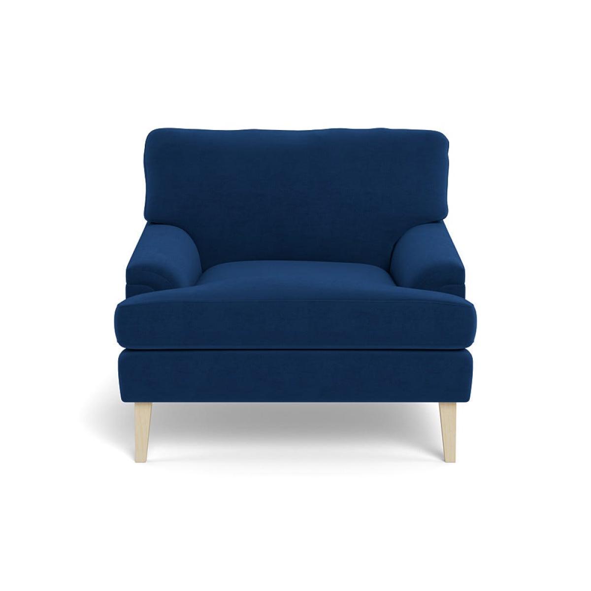 Heal's Stanton Armchair Velvet Petrol Natural Feet – image 2