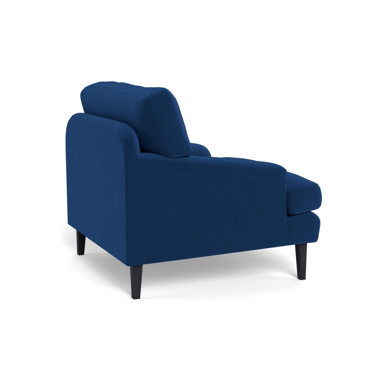 Heal's Stanton Armchair Velvet Petrol Natural Feet – image 5