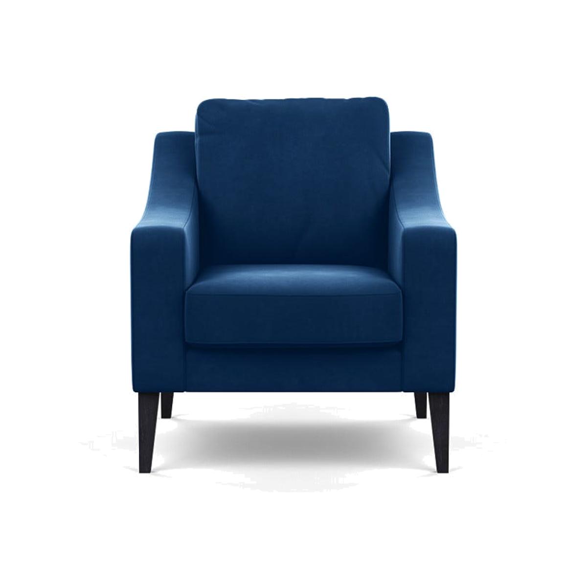 Heal's Richmond Armchair Velvet Petrol Black Feet - Heal's UK Furniture