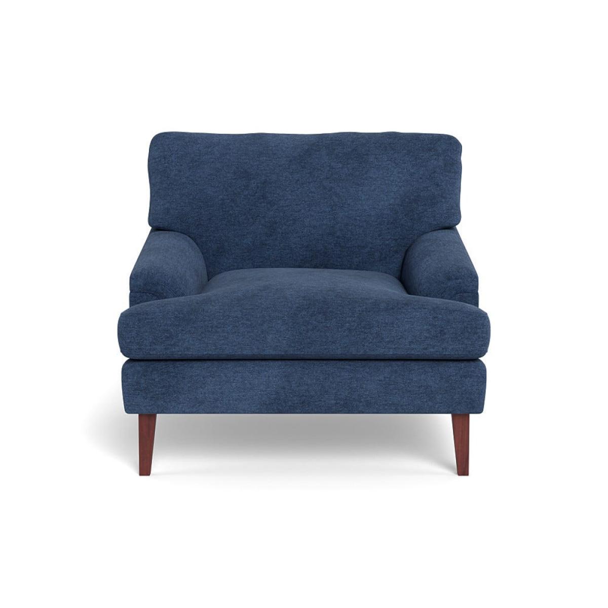 Heal's Stanton Armchair Broad Weave Lagoon Walnut Stained Feet – image 2
