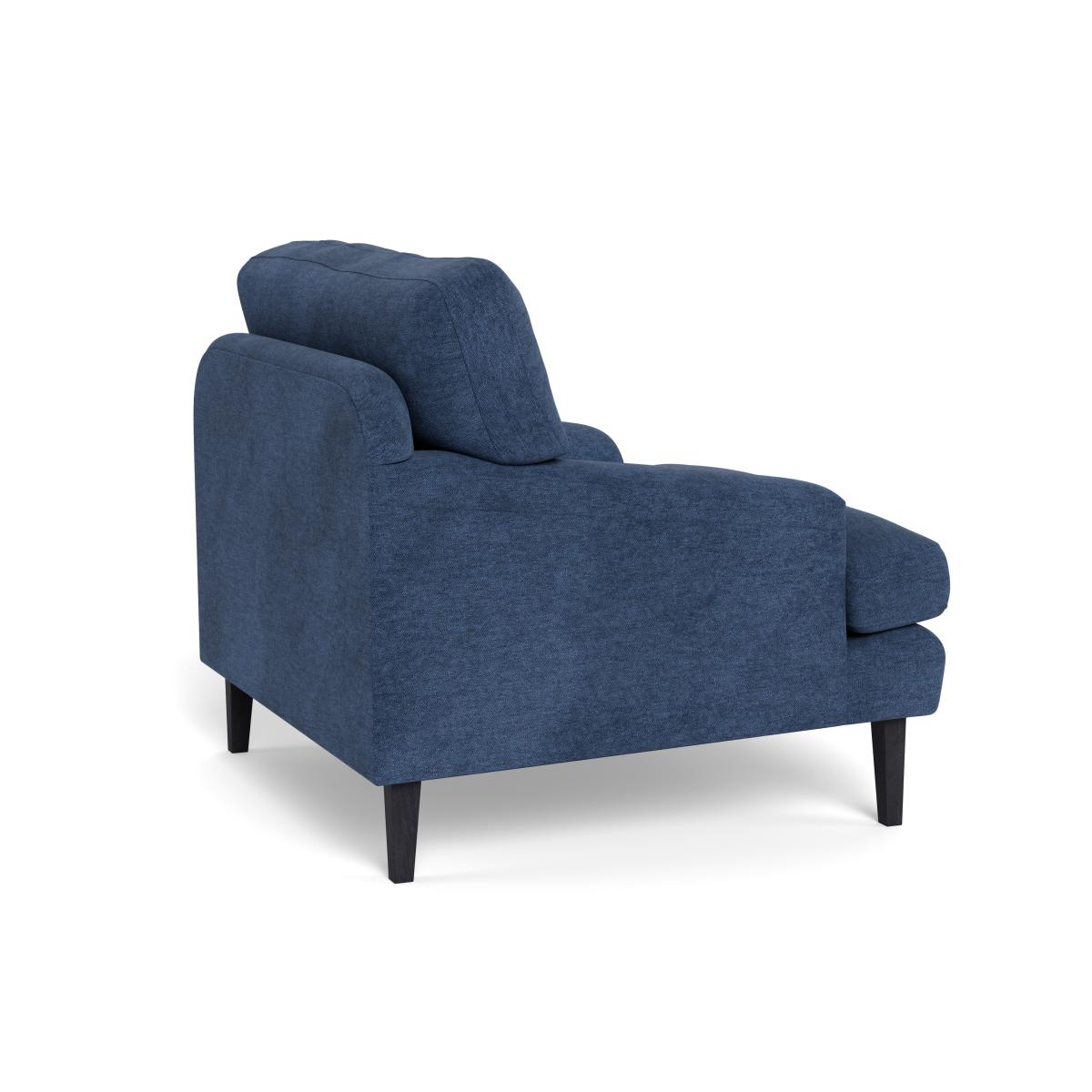 Heal's Stanton Armchair Broad Weave Lagoon Walnut Stained Feet – image 5
