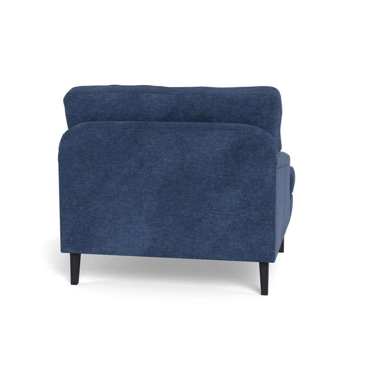 Heal's Stanton Armchair Broad Weave Lagoon Walnut Stained Feet – image 6