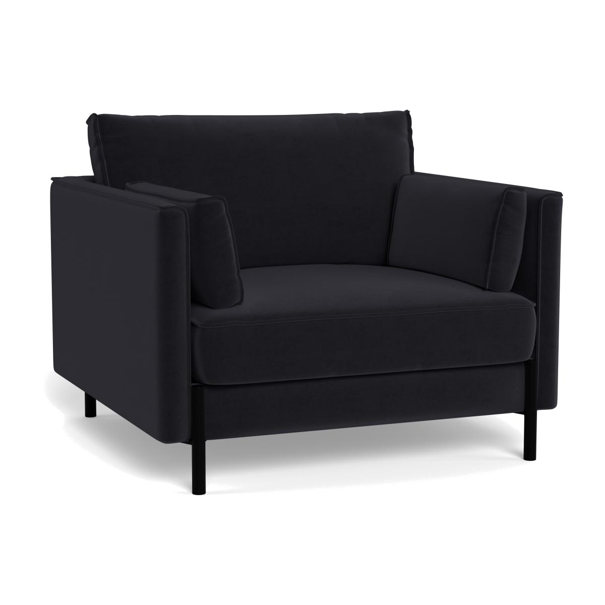 Heal's Tortona Armchair Velvet Black – image 1