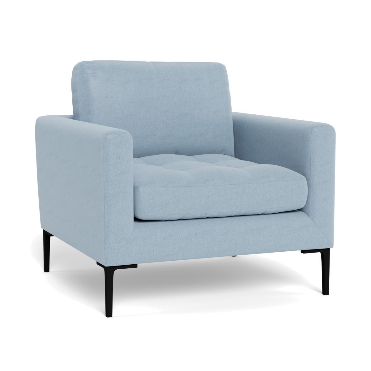 Heal's Eton Armchair Capelo LinenCotton Sea Shanty Brass Feet - Heal's UK Furniture – image 1