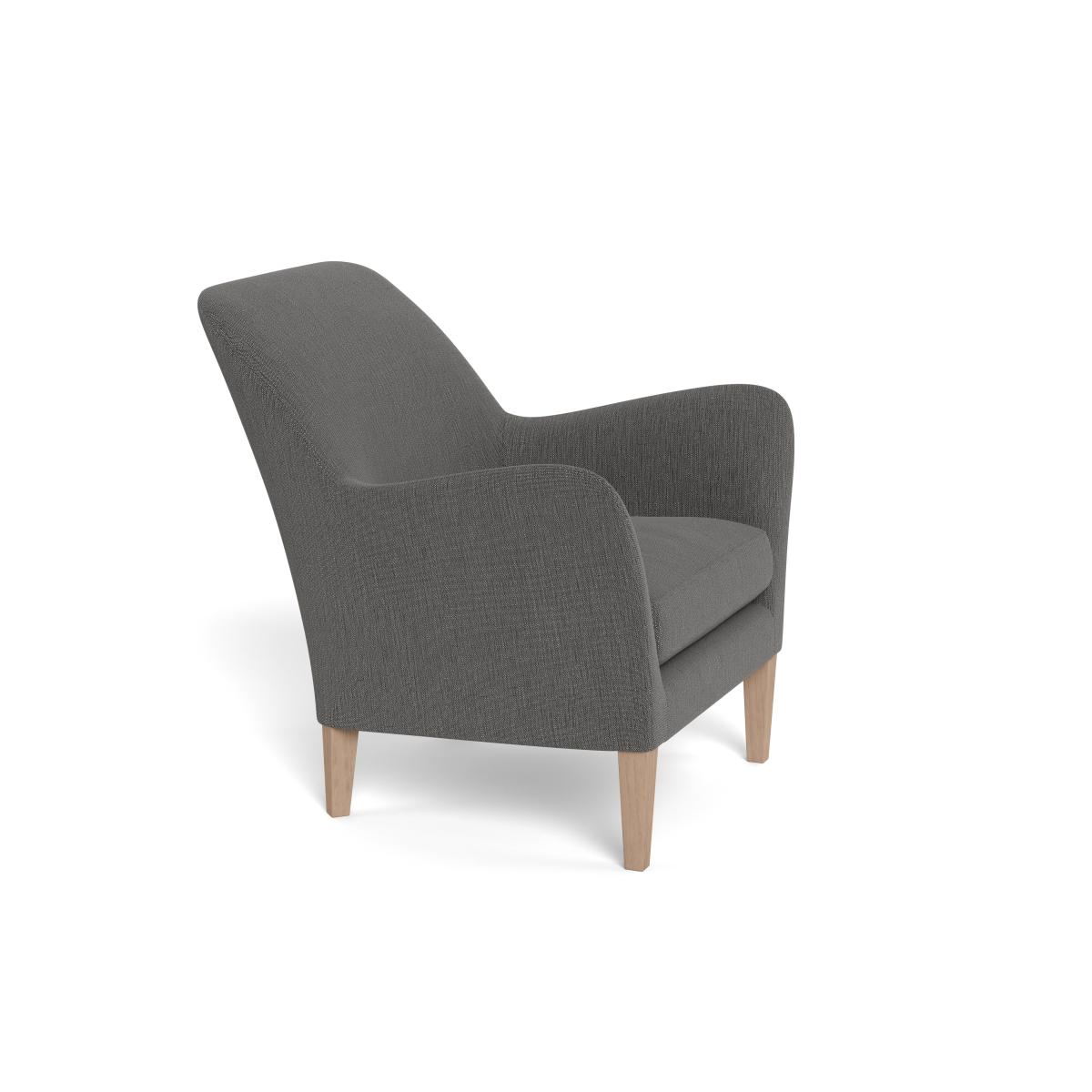 Heal's Wallis Armchair Smart Linen Mix Grey Black Feet – image 2