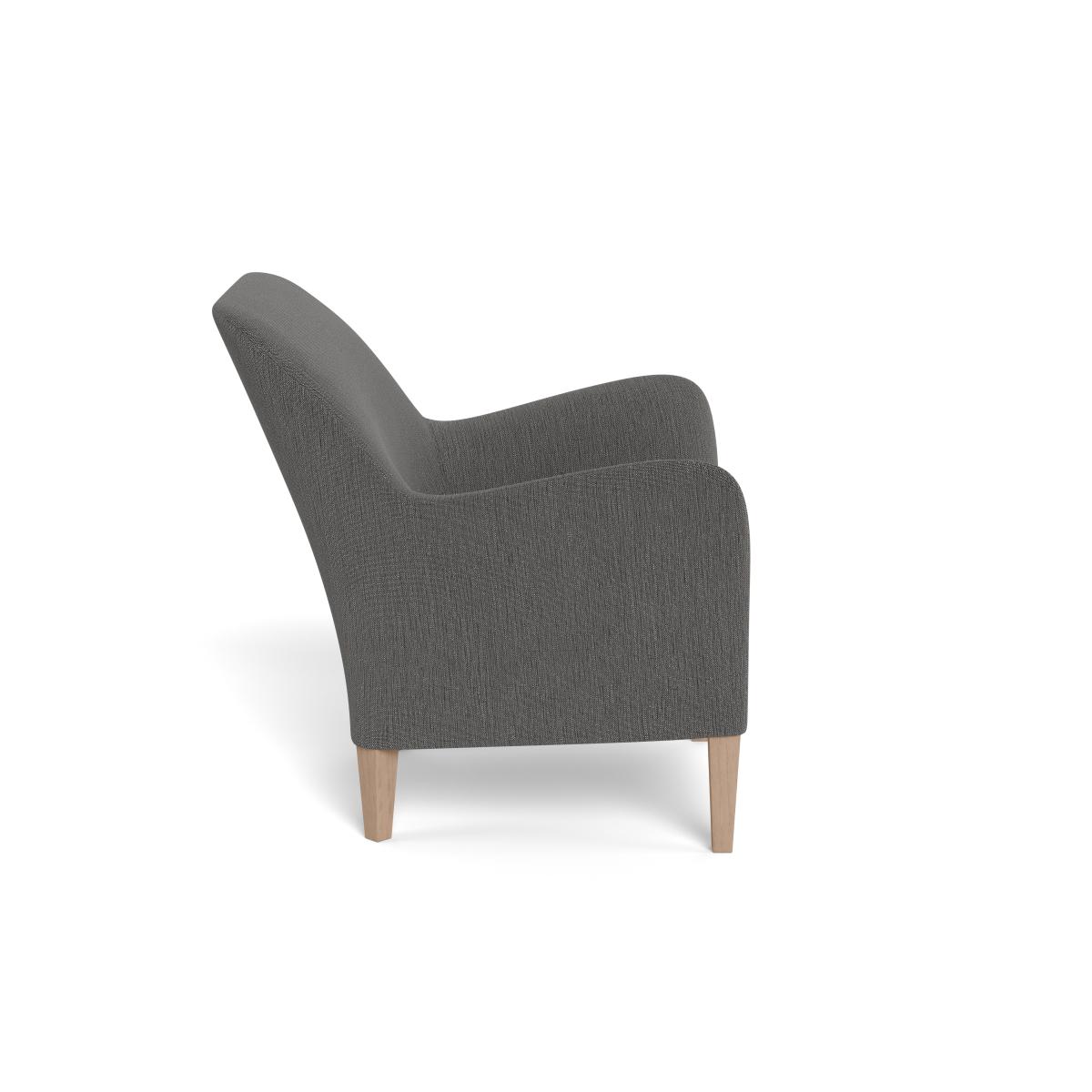 Heal's Wallis Armchair Smart Linen Mix Grey Black Feet – image 3