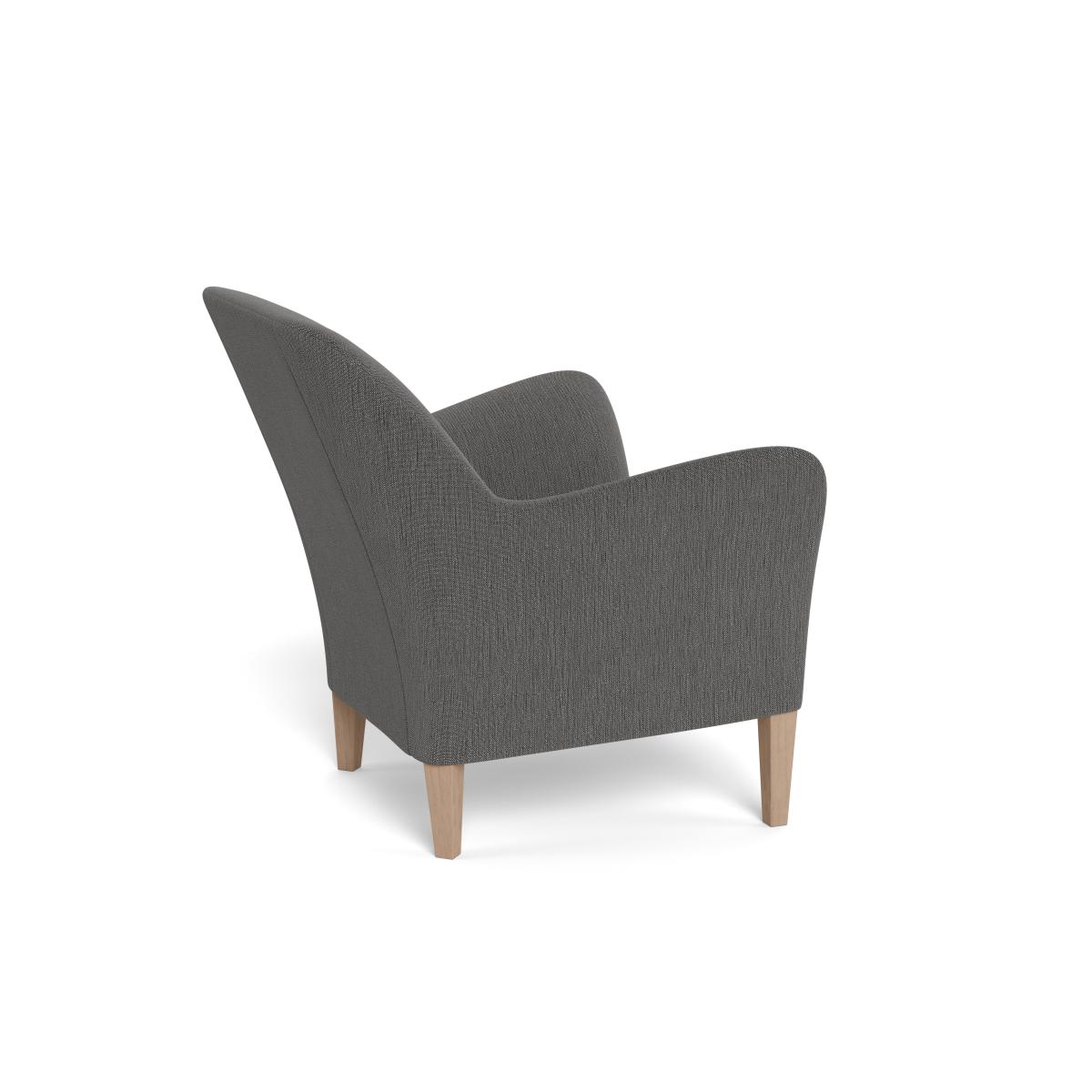 Heal's Wallis Armchair Smart Linen Mix Grey Black Feet – image 4