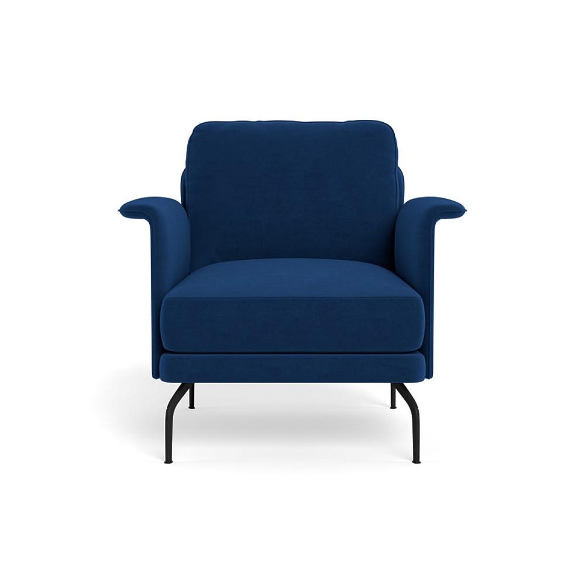 Heal's Iver Armchair Velvet Petrol Black Feet – image 2