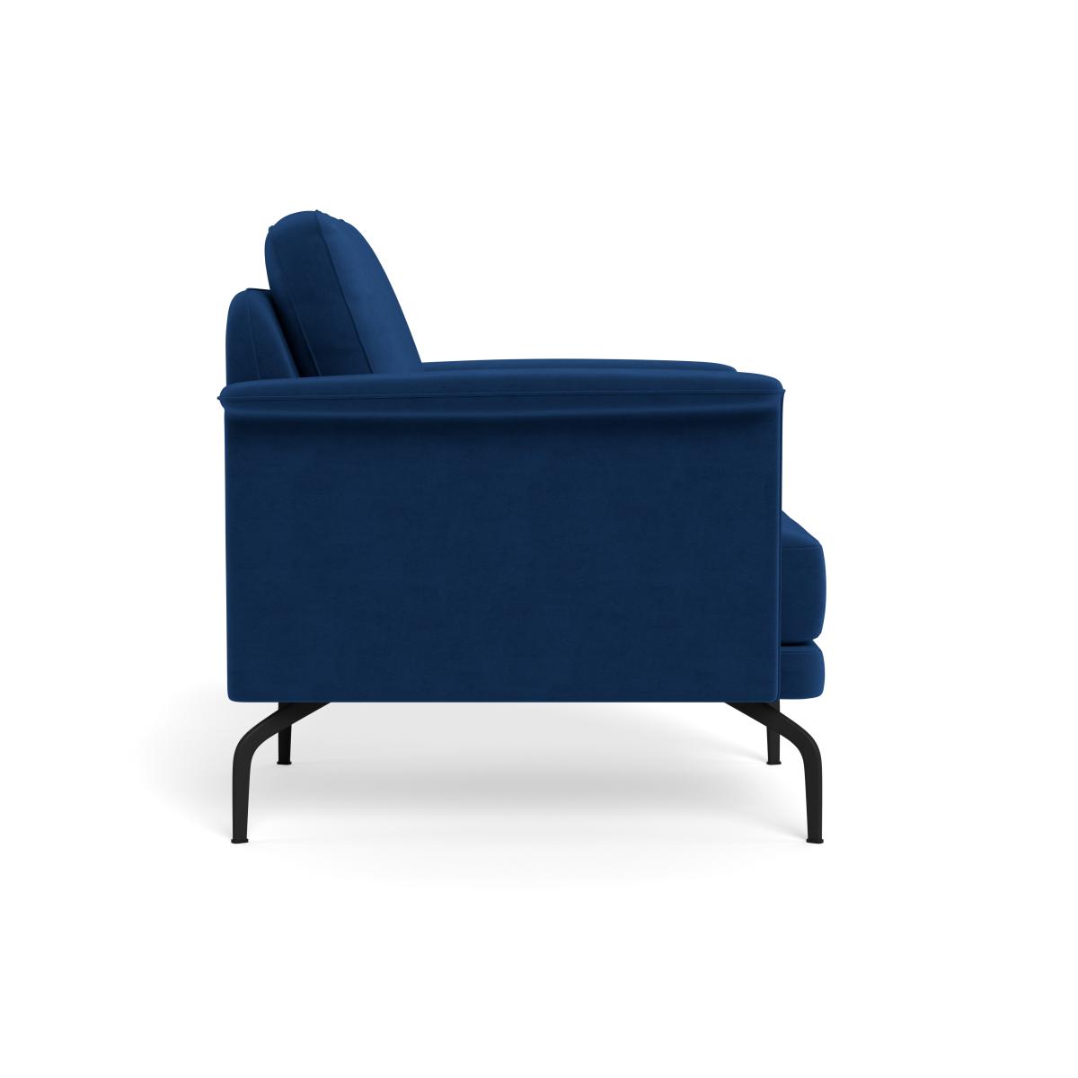 Heal's Iver Armchair Velvet Petrol Black Feet – image 4