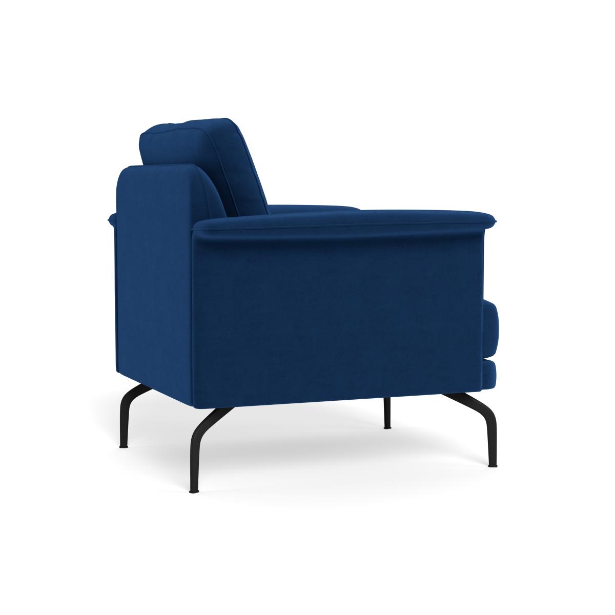 Heal's Iver Armchair Velvet Petrol Black Feet – image 5