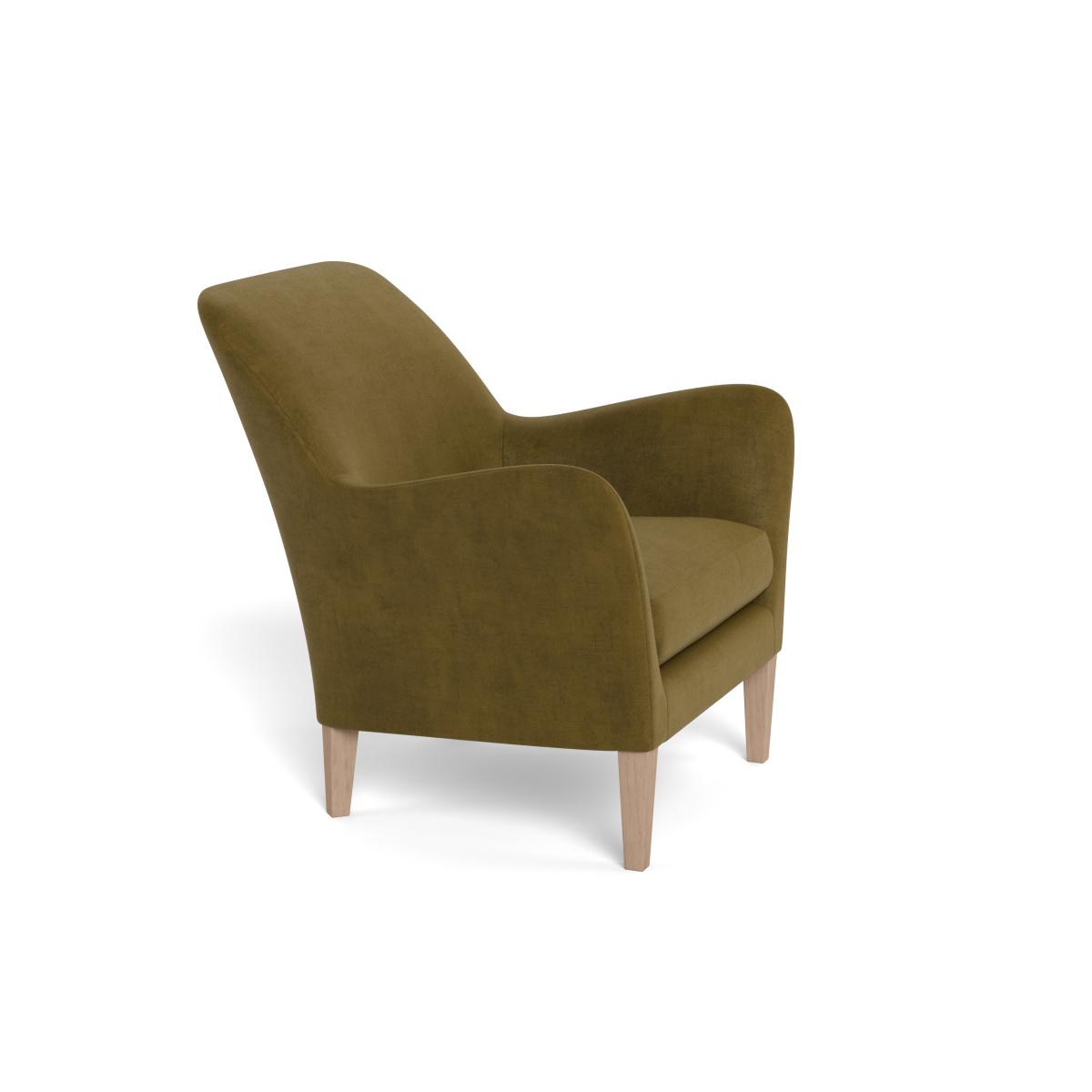 Heal's Wallis Armchair Smart Luxe Velvet Peridot Natural Oak Feet – image 3