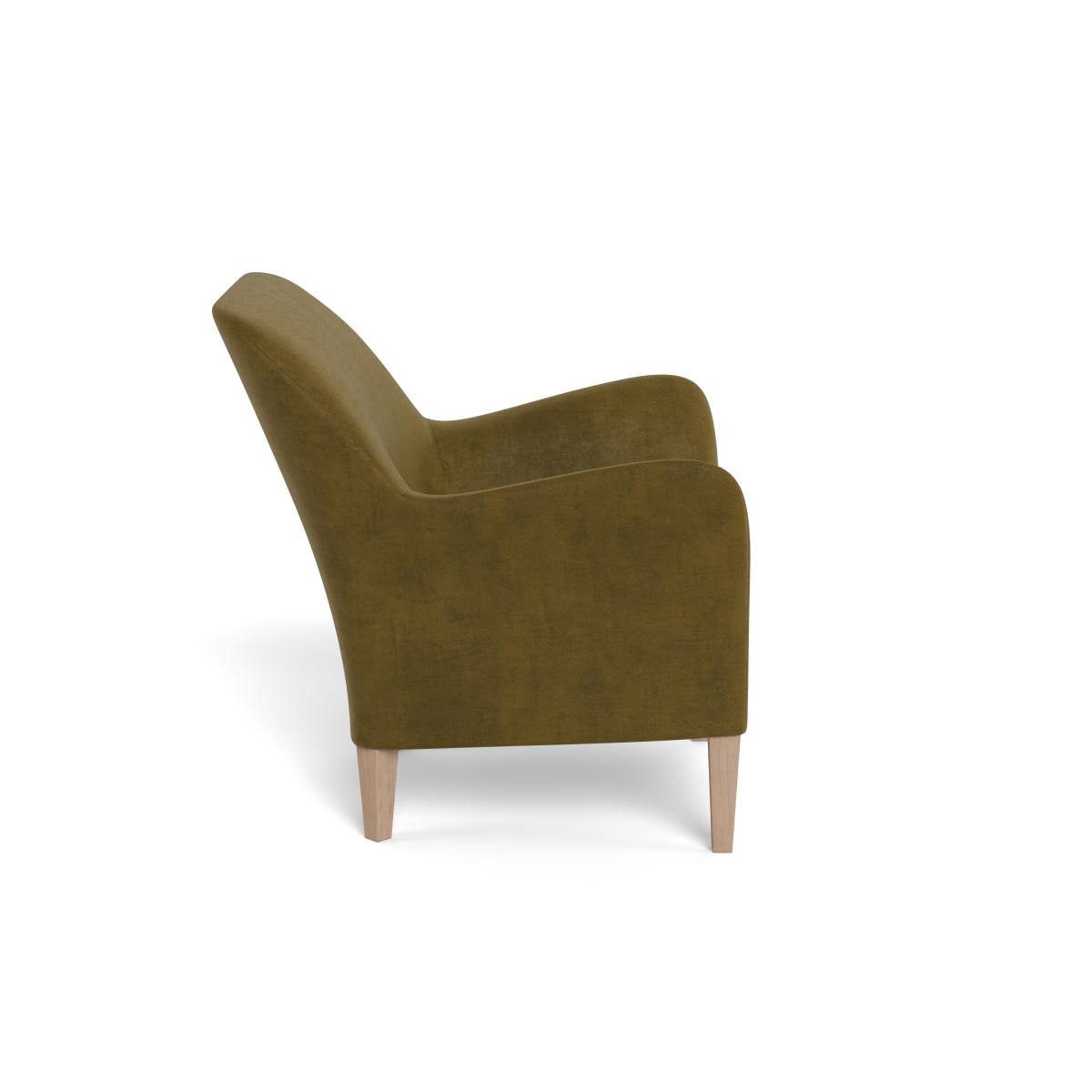 Heal's Wallis Armchair Smart Luxe Velvet Peridot Natural Oak Feet – image 4