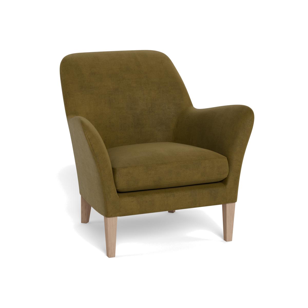 Heal's Wallis Armchair Smart Luxe Velvet Peridot Natural Oak Feet – image 1