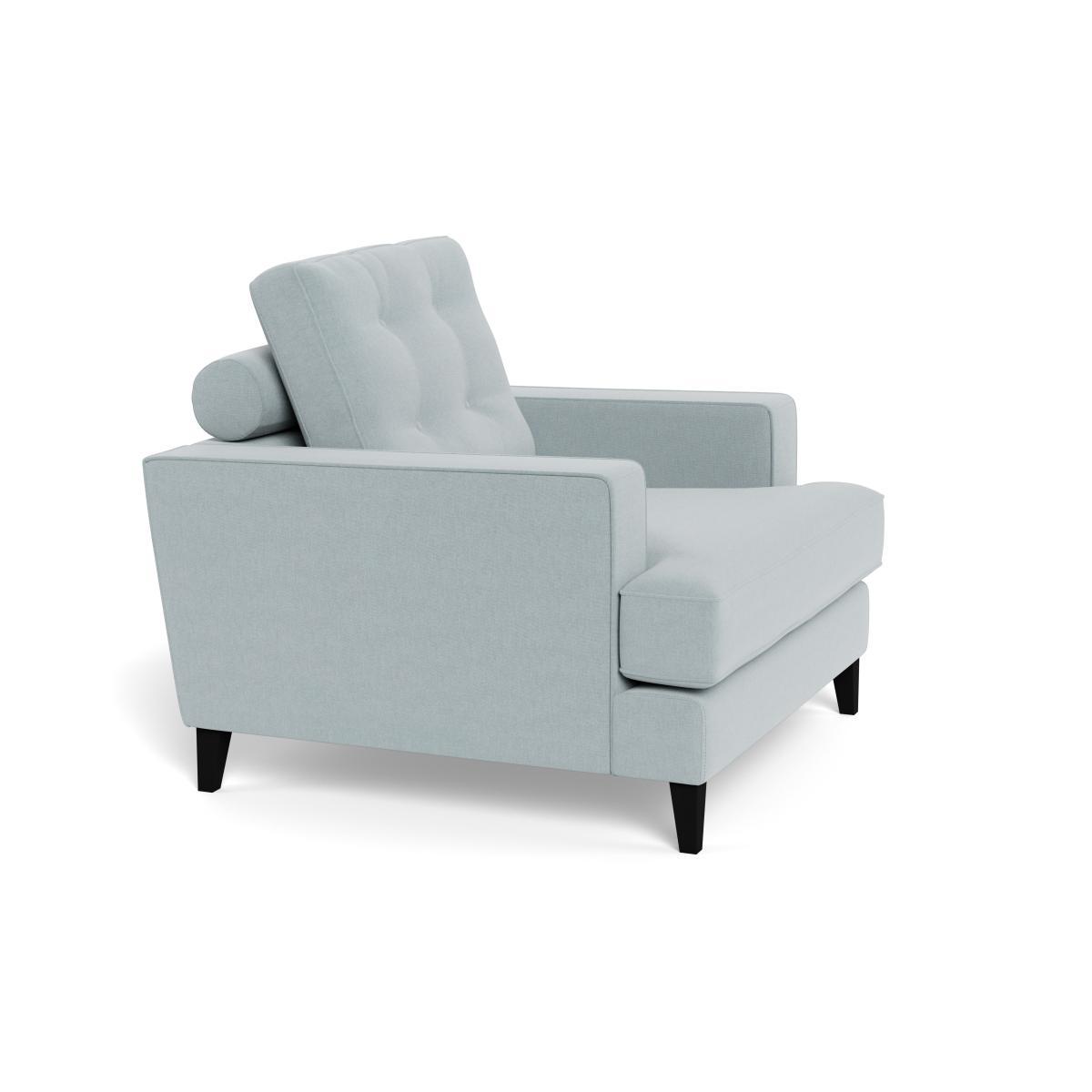 Heal's Mistral Armchair Brushed Cotton Mist Black Feet - Heal's UK Furniture – image 2