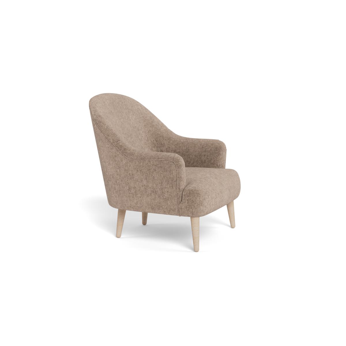 Heal's Elgin Chair Boucle Velvet Rocky Natural Feet – image 2