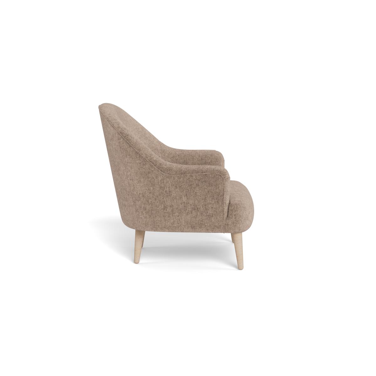 Heal's Elgin Chair Boucle Velvet Rocky Natural Feet – image 3