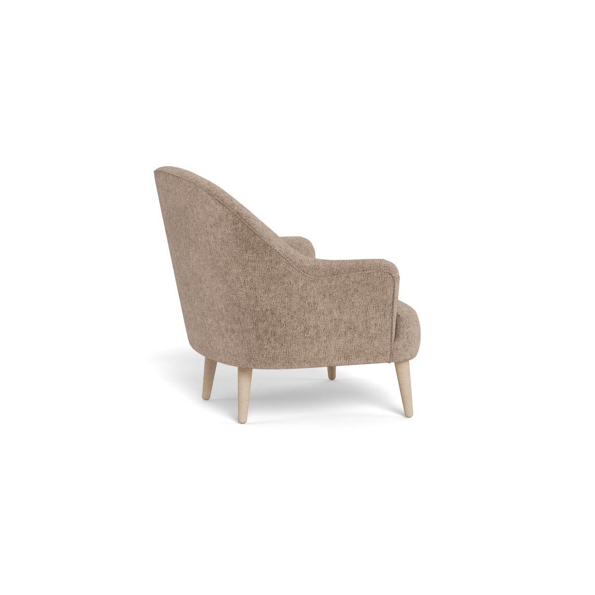 Heal's Elgin Chair Boucle Velvet Rocky Natural Feet – image 4