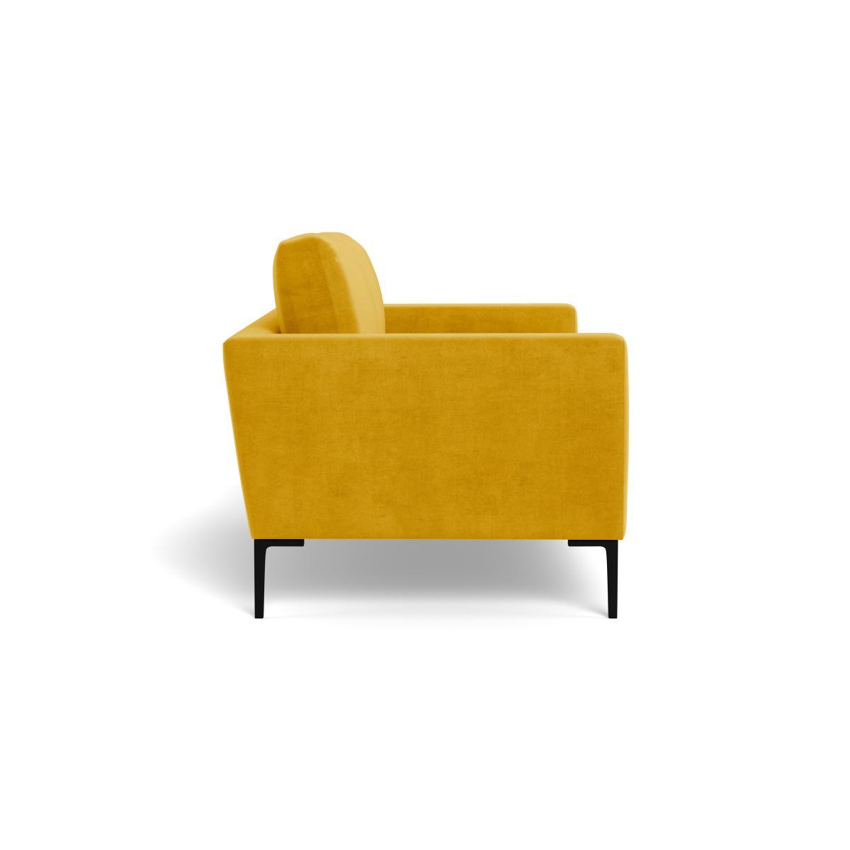 Heal's Eton 2 Seater Sofa Smart Luxe Velvet Canary Brass Feet - Heal's UK Furniture – image 3
