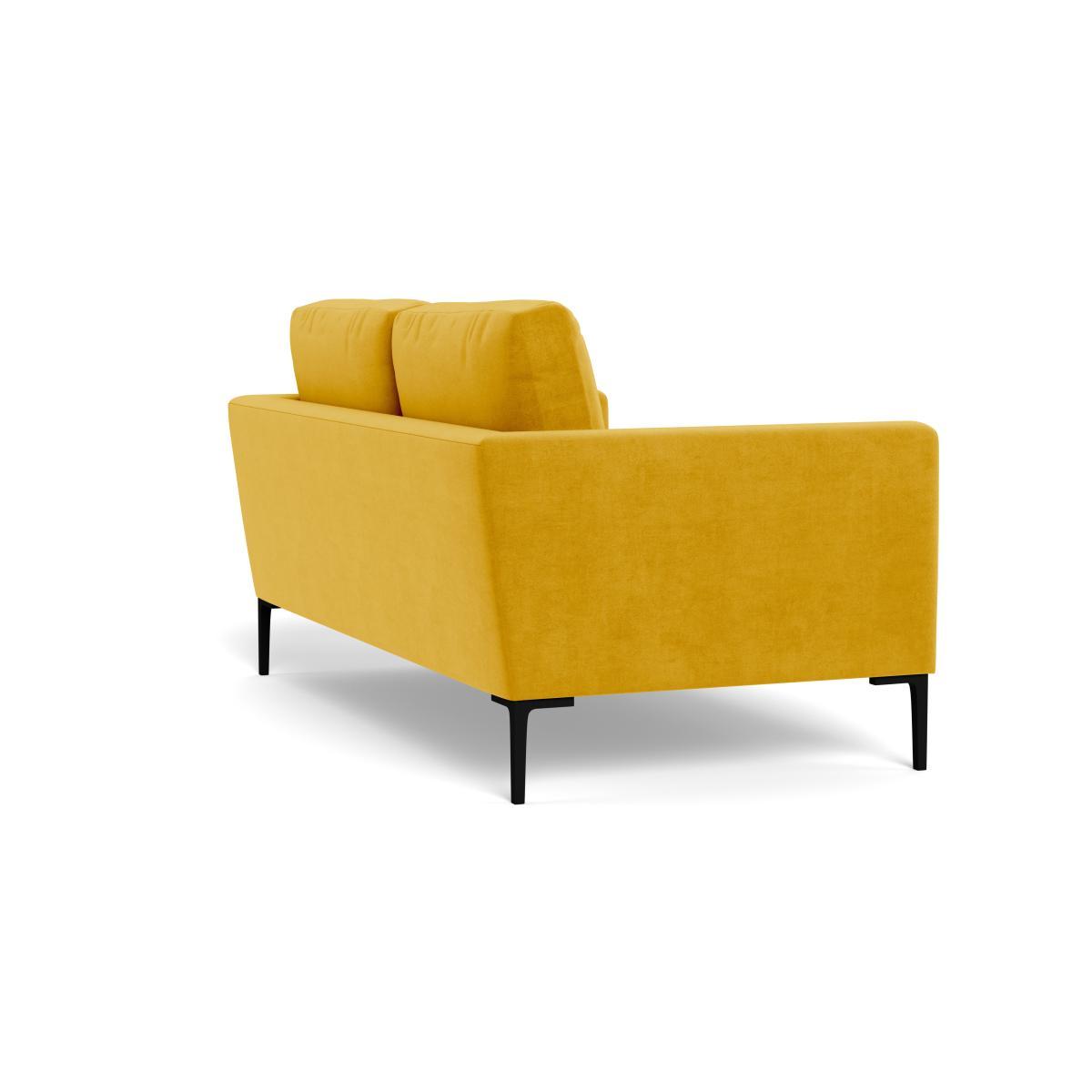 Heal's Eton 2 Seater Sofa Smart Luxe Velvet Canary Brass Feet - Heal's UK Furniture – image 4