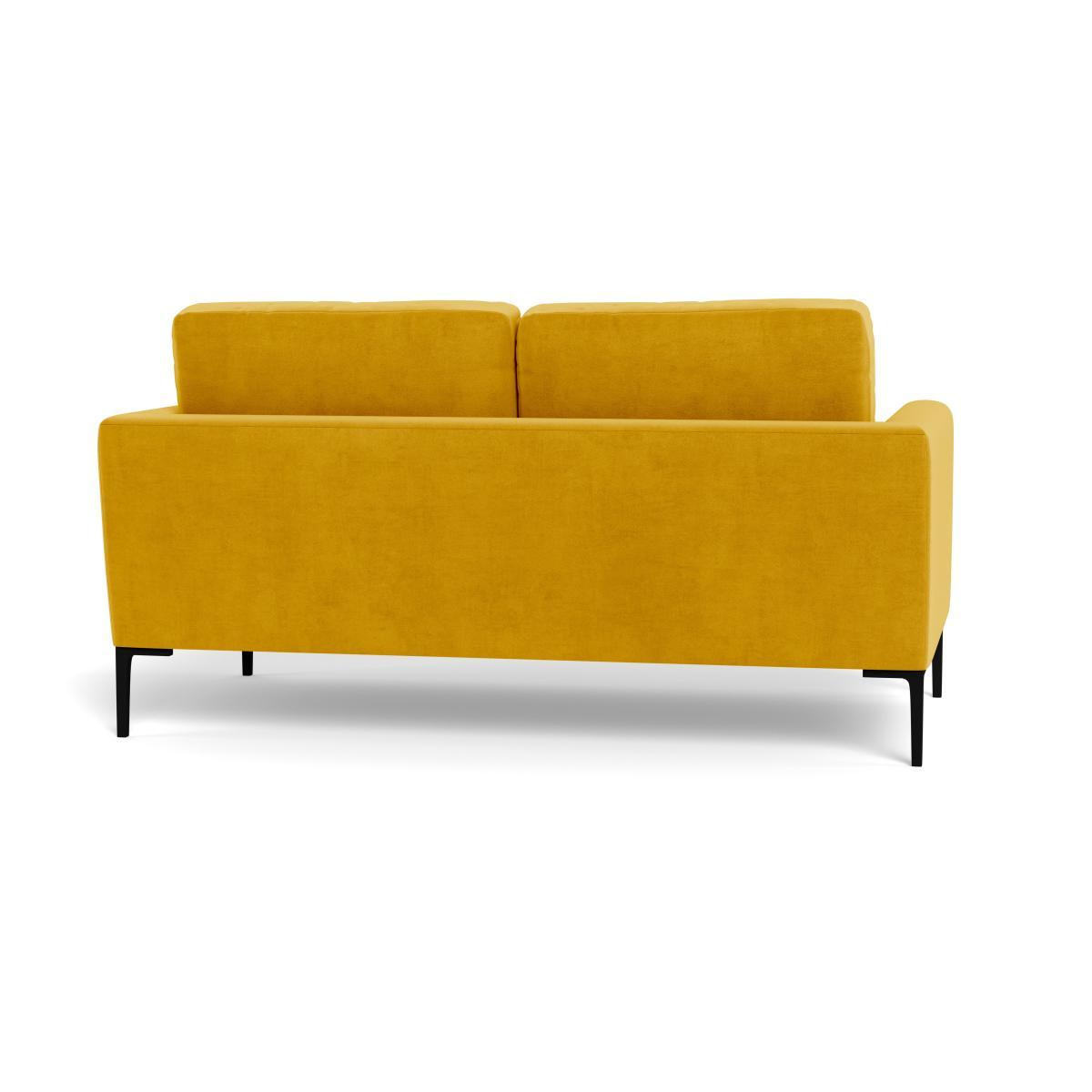 Heal's Eton 2 Seater Sofa Smart Luxe Velvet Canary Brass Feet - Heal's UK Furniture – image 5
