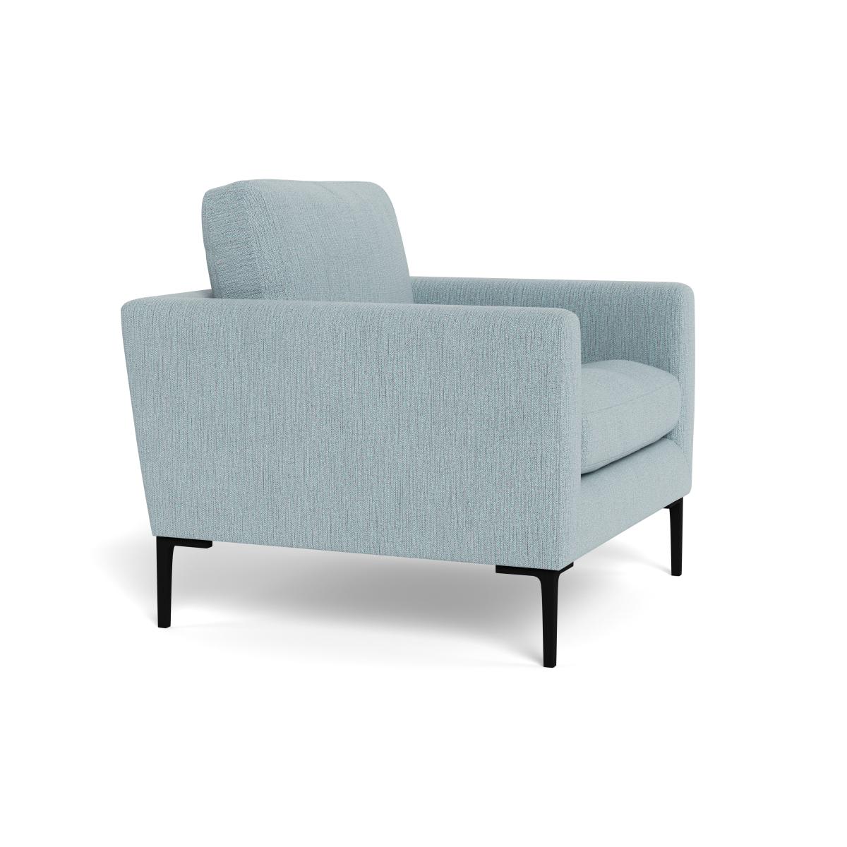 Heal's Eton Armchair Smart Linen Mix Duck Egg Black Feet – image 3