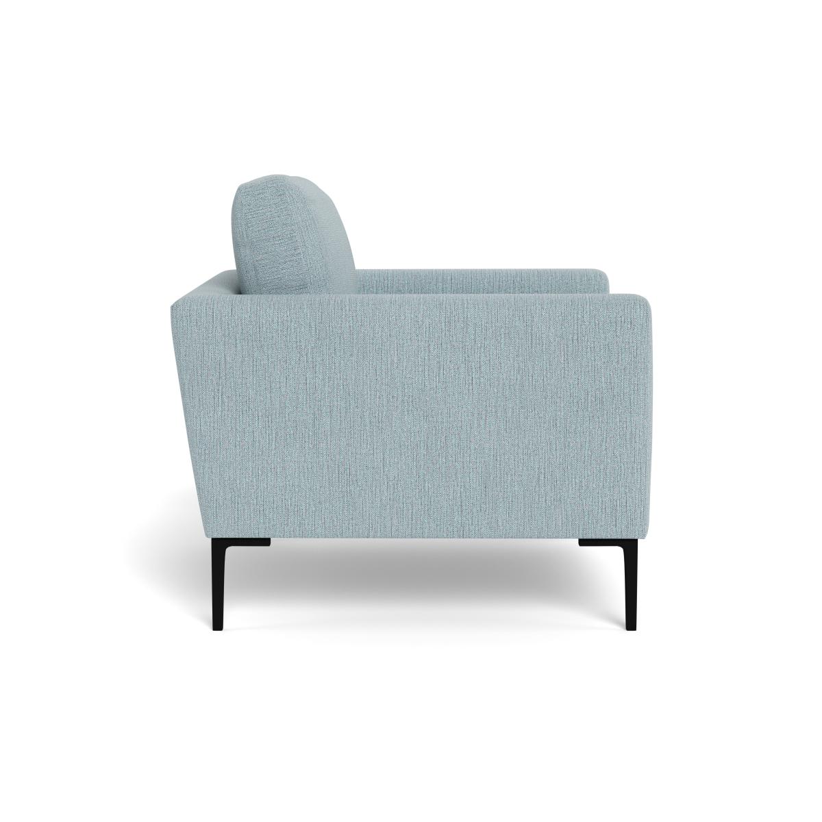 Heal's Eton Armchair Smart Linen Mix Duck Egg Black Feet – image 4