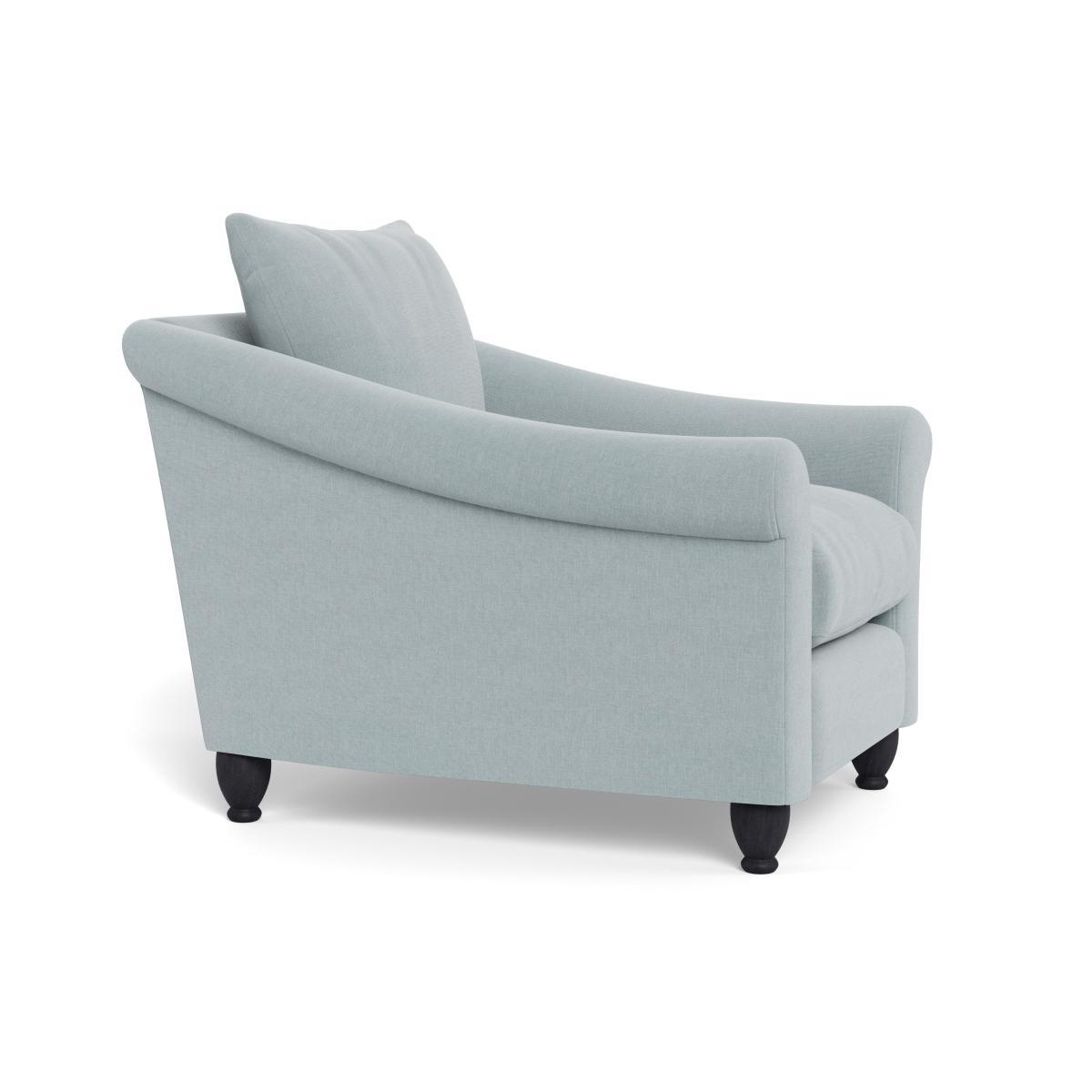 Heal's Devon Armchair Brushed Cotton Mist Black Feet - Heal's UK Furniture – image 2