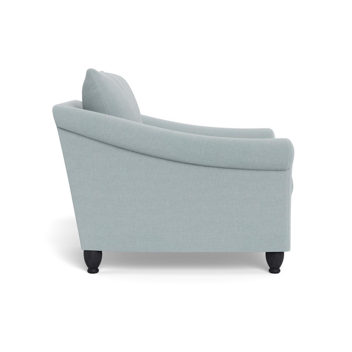 Heal's Devon Armchair Brushed Cotton Mist Black Feet - Heal's UK Furniture – image 3