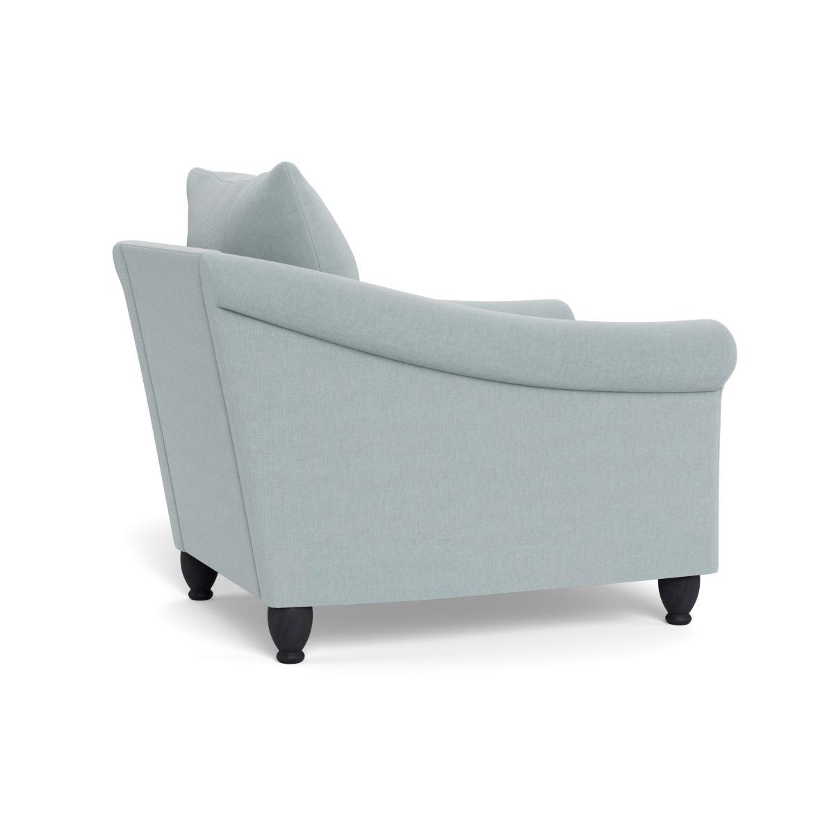 Heal's Devon Armchair Brushed Cotton Mist Black Feet - Heal's UK Furniture – image 4