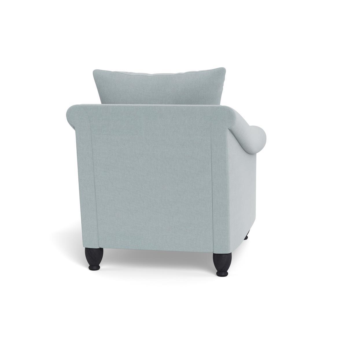 Heal's Devon Armchair Brushed Cotton Mist Black Feet - Heal's UK Furniture – image 5