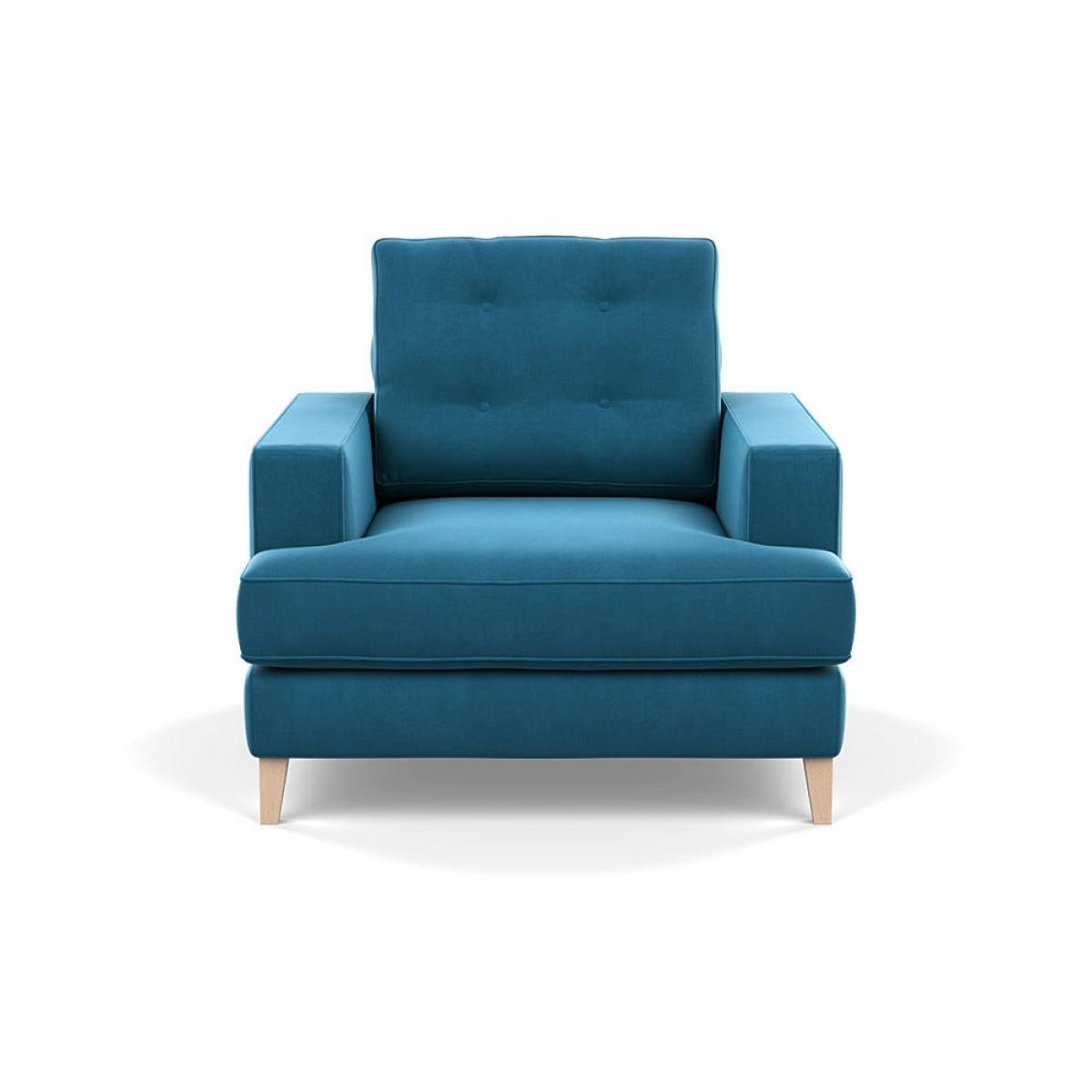 Heal's Mistral Armchair Smart Velvet Ocean Natural Feet – image 2