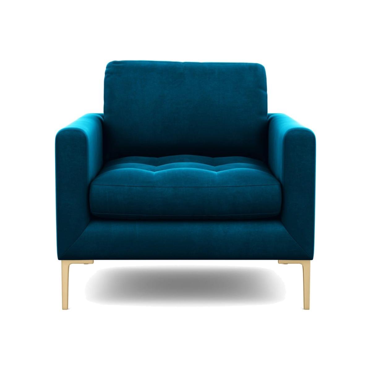 Heal's Eton Armchair Smart Luxe Velvet Canary Brass Feet - Heal's UK Furniture – image 1