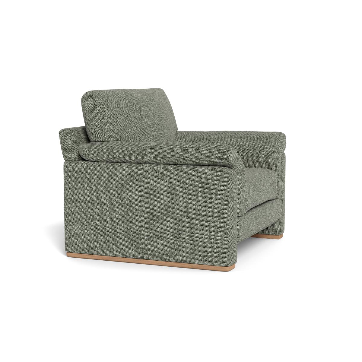 Heal's Paris II Armchair Boucle Tweed Lapis Walnut Stained Feet – image 2