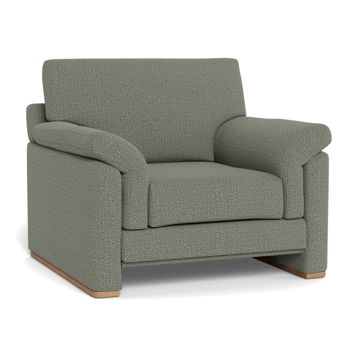Heal's Paris II Armchair Boucle Tweed Lapis Walnut Stained Feet – image 1