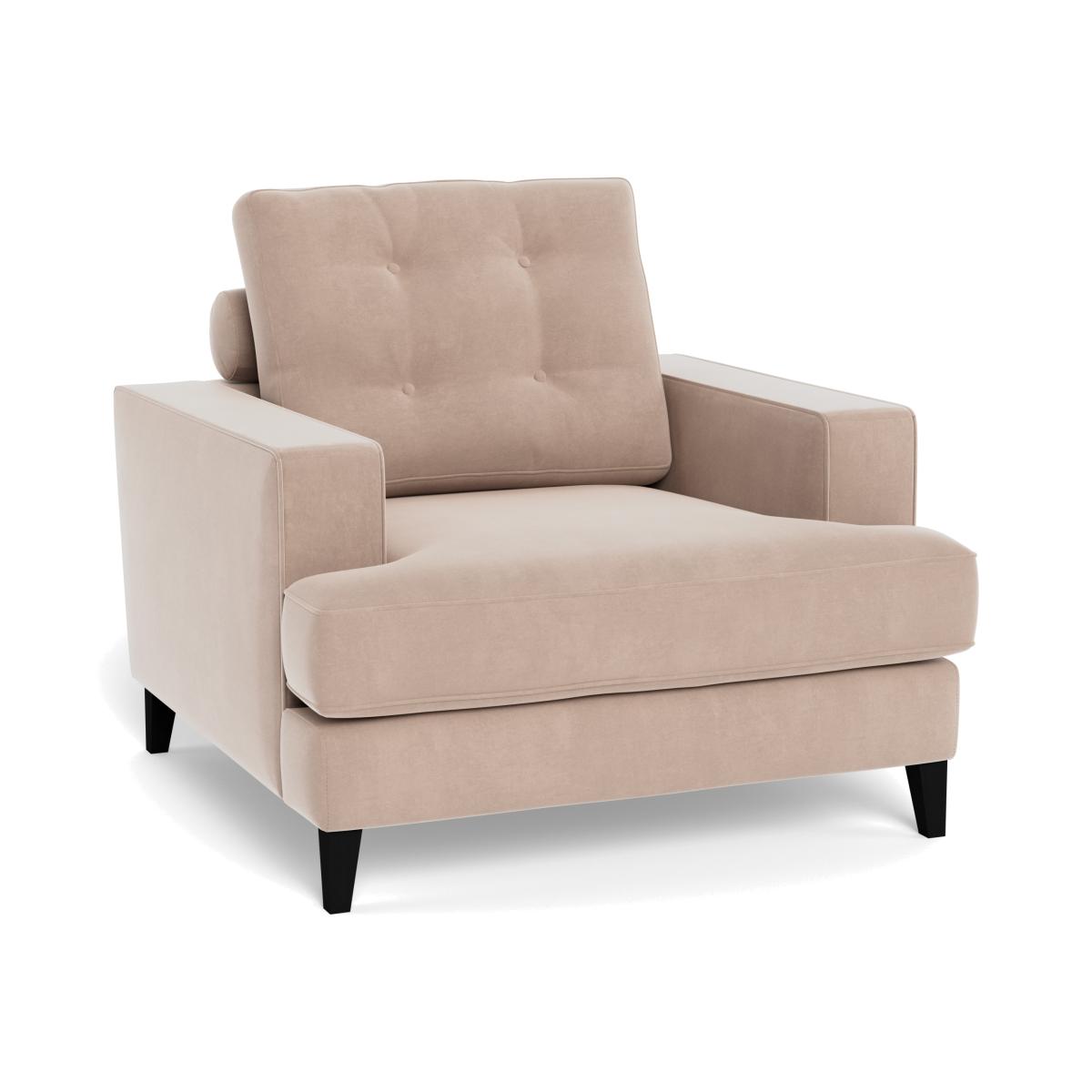 Heal's Mistral Armchair Smart Velvet Pebble Natural Feet – image 1