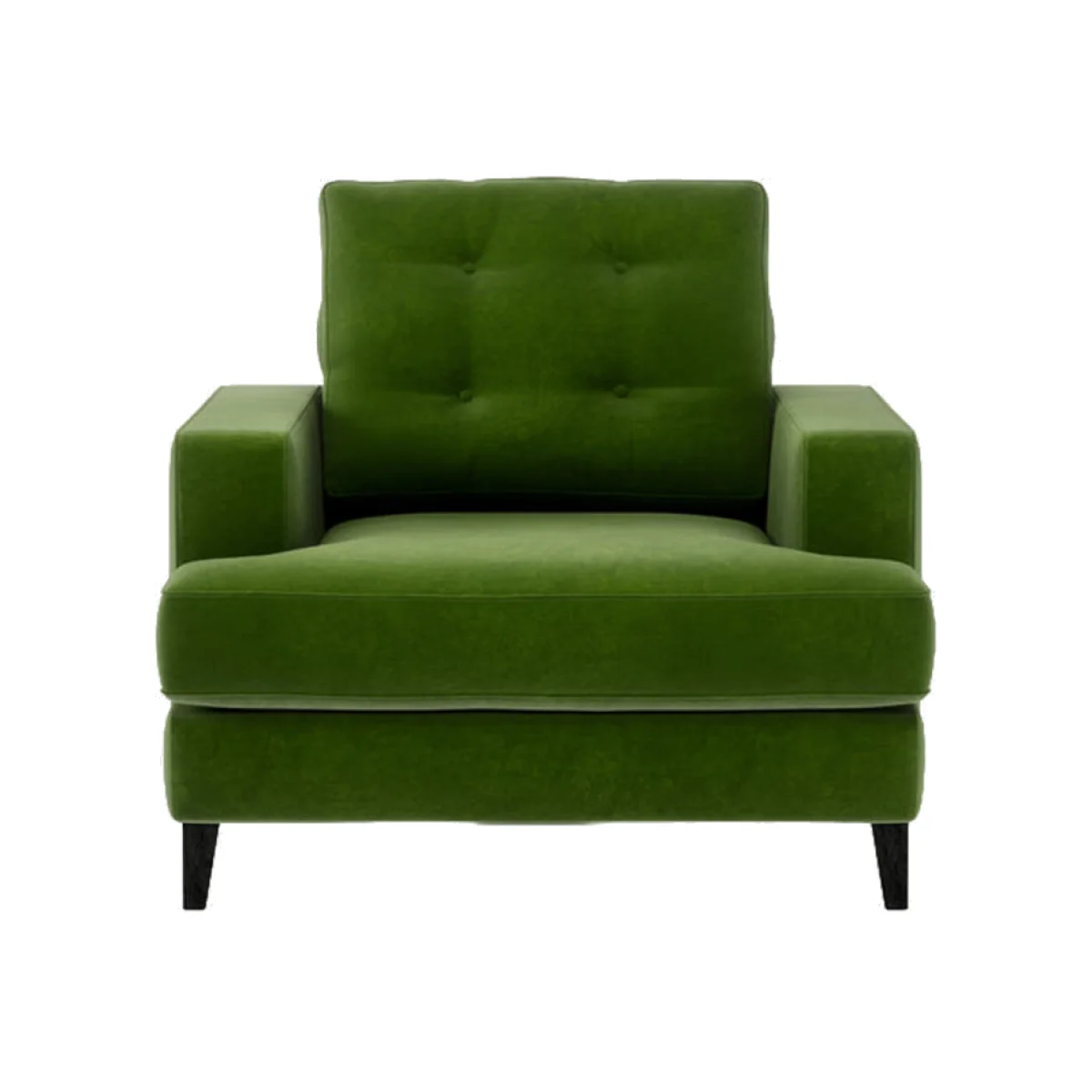 Heal's Mistral Armchair Loop Twill Ochre Black Feet – image 1