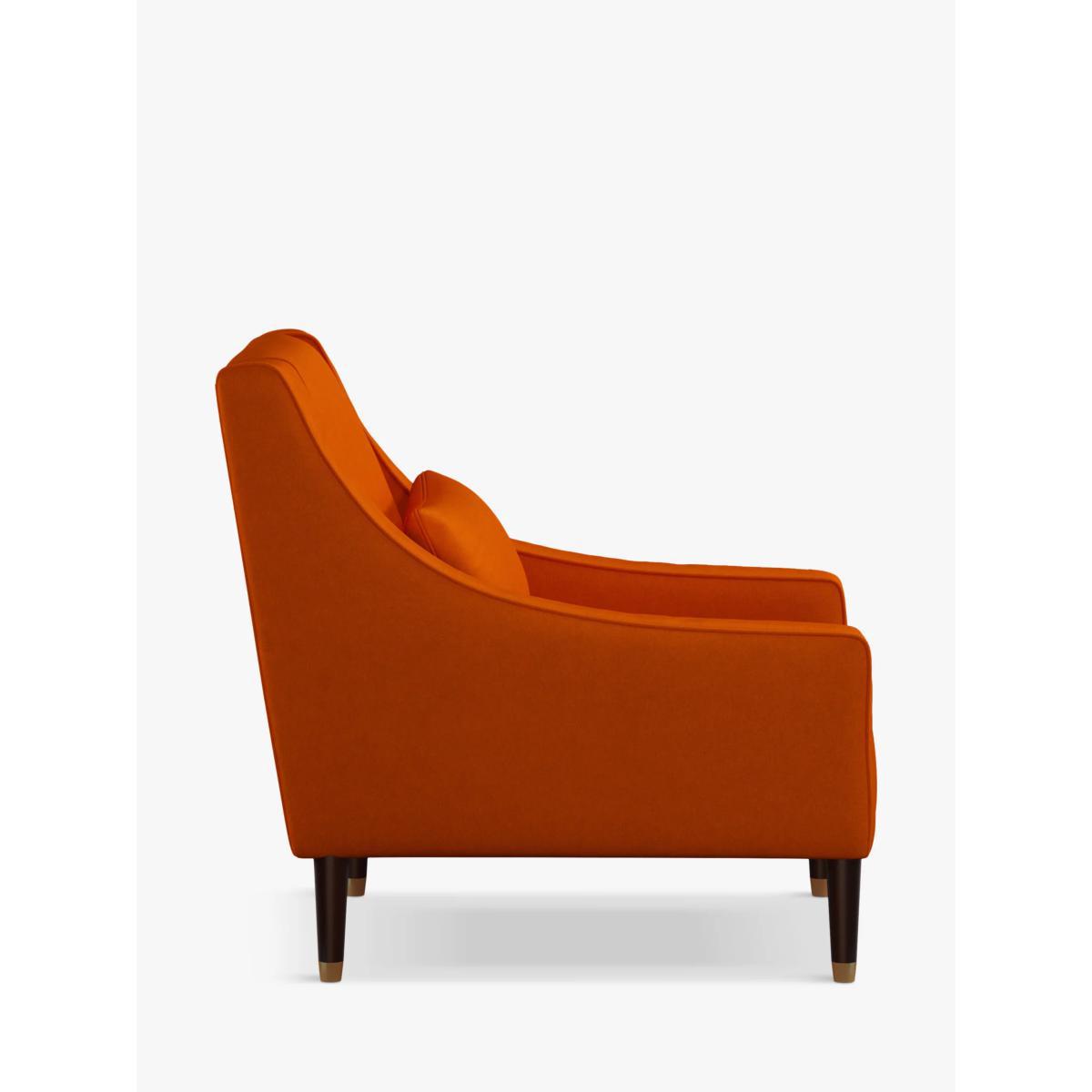 John Lewis & Partners Swept Armchair, Dark Leg, Aquaclean Harriet Orange – image 2