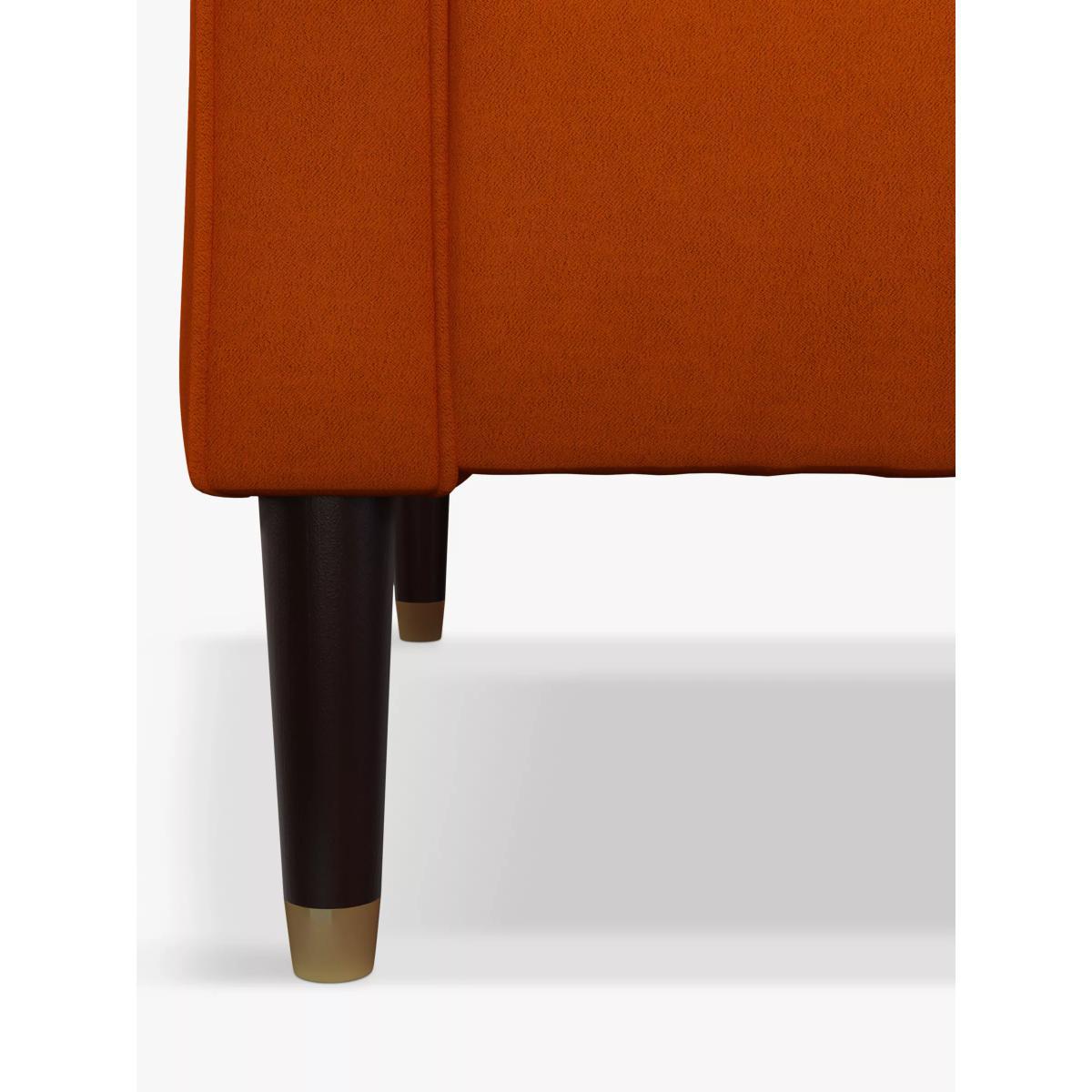 John Lewis & Partners Swept Armchair, Dark Leg, Aquaclean Harriet Orange – image 5