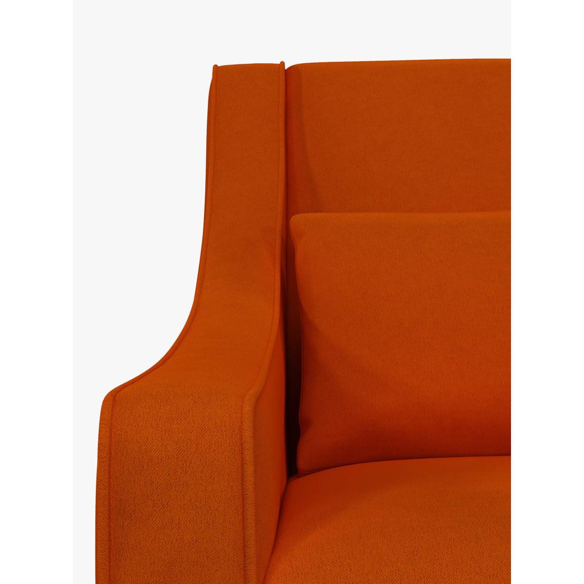 John Lewis & Partners Swept Armchair, Dark Leg, Aquaclean Harriet Orange – image 6