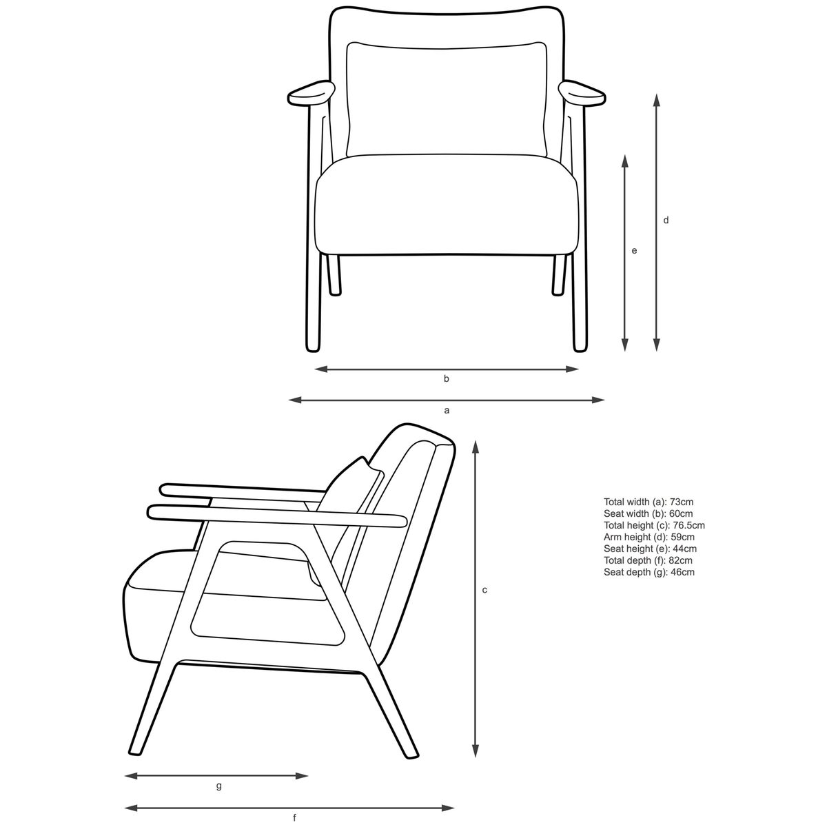 John Lewis & Partners Hendricks Leather Armchair, Dark Wood Frame – image 3
