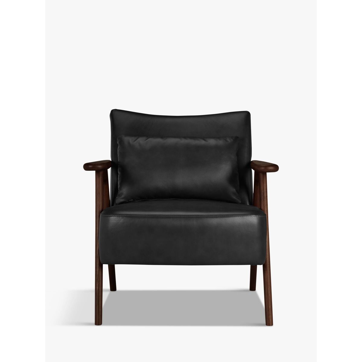 John Lewis & Partners Hendricks Leather Armchair, Dark Wood Frame – image 2