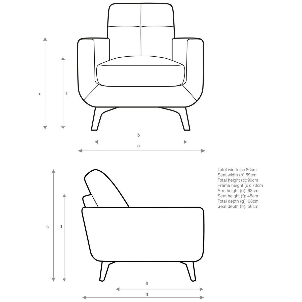 John Lewis & Partners Barbican Leather Armchair, Dark Leg – image 3